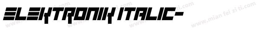 Elektronik Italic字体转换